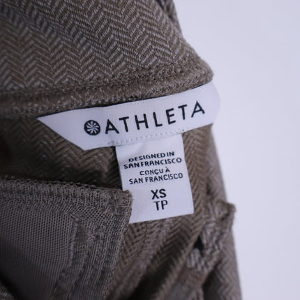ATHLETA NWT Delancey Skyline Tight Legging Herringbone Grey Texture Women's XS