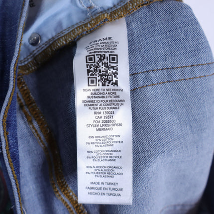 FRAME Le Pixie Slim Palazzo Jeans Blue Mermaid High Rise Women's 30