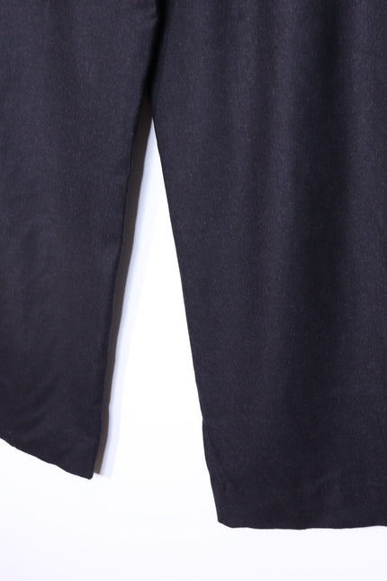 ESKANDAR Wool Wide Leg Trouser Black Lightweight Year Round Wool Womens 3/ US 16