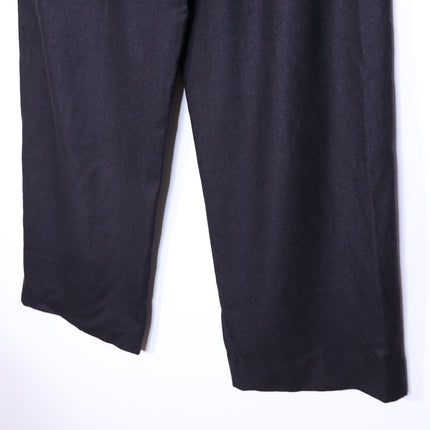 ESKANDAR Wool Wide Leg Trouser Black Lightweight Year Round Wool Womens 3/ US 16