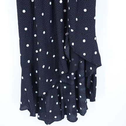 1.State Present Nature Mini Dress Rich Black Polkadot NWT Asymmetric Women's XS
