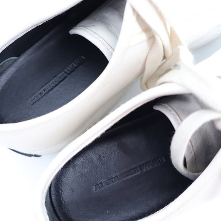 ALEXANDER WANG Pia Leather Sneakers White Low Top Lace Up Women's 38/US 8