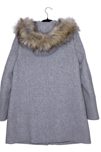 J. CREW Chateau Parka Italian Wool Stadium Cloth Heather Dusk Gray Women's 4