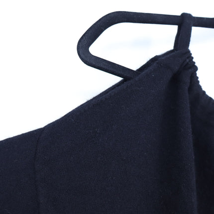 Vince Asymmetrical Pullover Sweater 100% Cashmere Black Cold Shoulder Women's S
