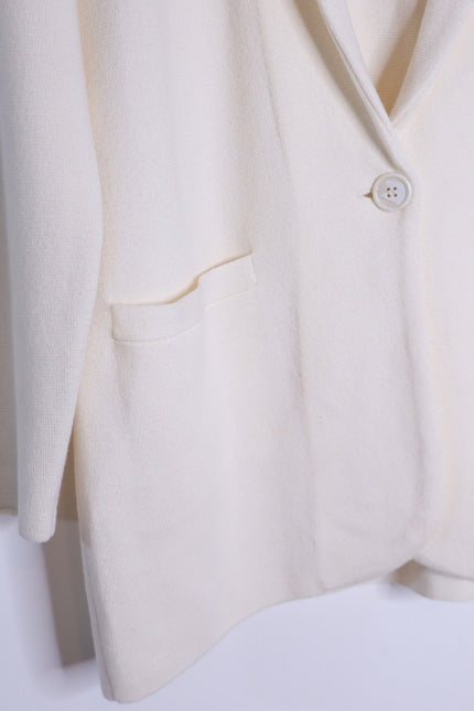 J.CREW Cecile Relaxed Sweater Blazer Ivory One Button Long Sleeve Women's S