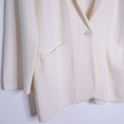 J.CREW Cecile Relaxed Sweater Blazer Ivory One Button Long Sleeve Women's S