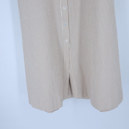 VERONICA BEARD Mackey Seersucker Dress Khaki White NWT Stretch Cotton Women's 10