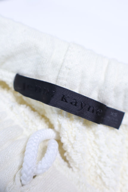 JENNI KAYNE Saturday Sweatpant Cream Elastic Waist Pull On Loungewear Women's XS
