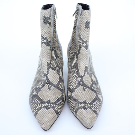Dolce Vita Coltyn Snakeskin Ankle Boot Gray Heeled Pointed Toe Women's 9