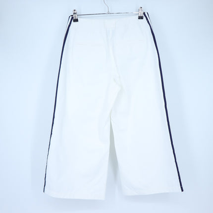 Maeve Gaucho Pants White Side Stripe NWT Cropped Wide Leg High Rise Women's 4