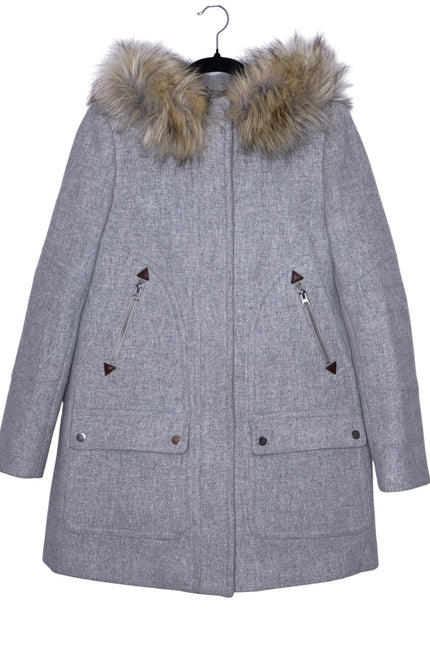 J. CREW Chateau Parka Italian Wool Stadium Cloth Heather Dusk Gray Women's 4