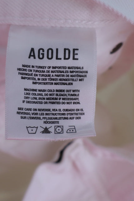 AGOLDE Parker Vintage Straight Jeans Milkshake White Low Slung Women's 24
