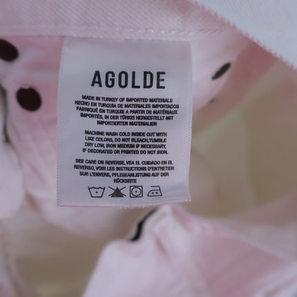 AGOLDE Parker Vintage Straight Jeans Milkshake White Low Slung Women's 24