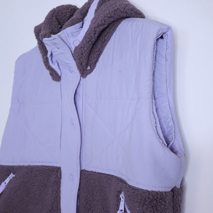 FP MOVEMENT Adventure Awaits Fleece Vest Shark Combo Lavender Women's S