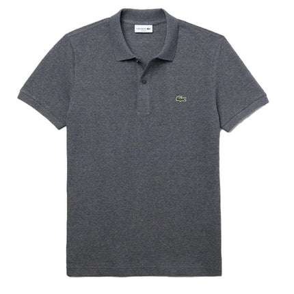 Lacoste Slim Fit Polo Shirt Flamed Gray Cotton Pique Short Sleeve Men's L