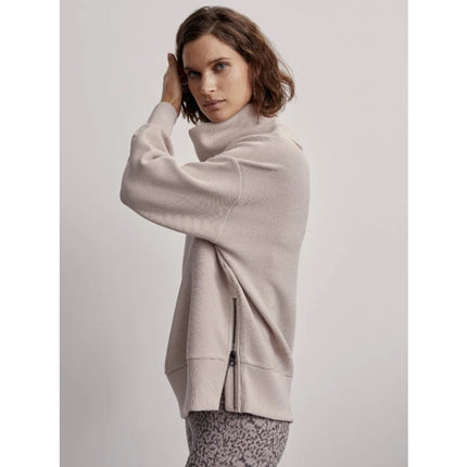 Varley Milton Pullover Sweatshirt Mushroom Beige Oversized Ottoman Women's S