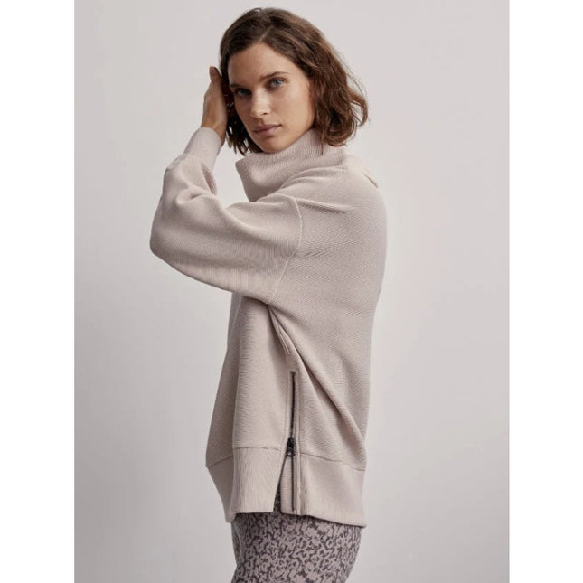 Varley Milton Pullover Sweatshirt Mushroom Beige Oversized Ottoman Women's S