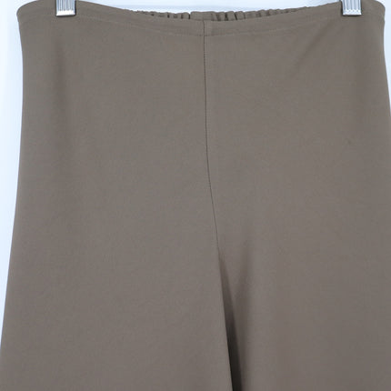 STAUD Stroll Crepe Flared Pants Truffle Brown Wide Leg Pull On Women's S