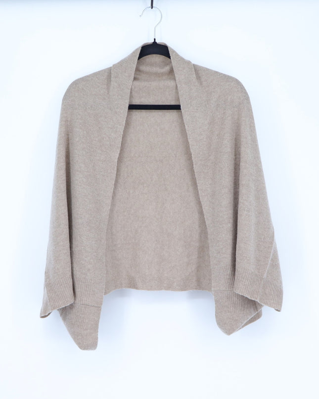 La Fiorentina Cashmere and Wool Shrug Beige Cocoon Sweater Women's OS