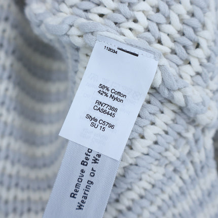 Madewell Curl Up Knit Cardigan Sweater Gray White NWT Open Front Women's XS