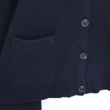 Jenni Kayne Cooper Cardigan Black Wool Cashmere Wide Long Sleeve Women's M