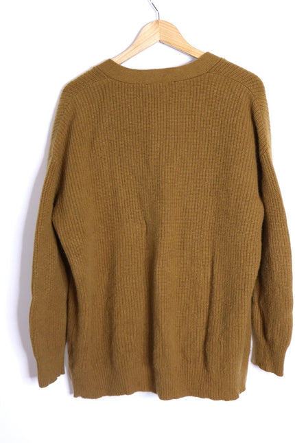 JENNI KAYNE 100% Cashmere Cocoon Cardigan Bronze Long Sleeve Women's S