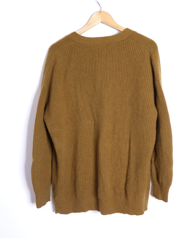 JENNI KAYNE 100% Cashmere Cocoon Cardigan Bronze Long Sleeve Women's S