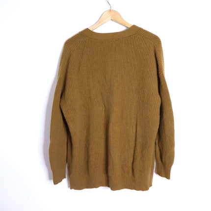 JENNI KAYNE 100% Cashmere Cocoon Cardigan Bronze Long Sleeve Women's S