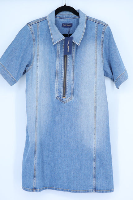 RAMY BROOK Tunechi Denim Mini Dress NWT Blue Light Wash Women's 30/US 10