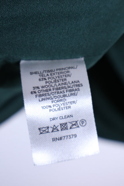 ANN TAYLOR NWT Buttoned Trench Cape Dark Green Wool Blend Women's MP