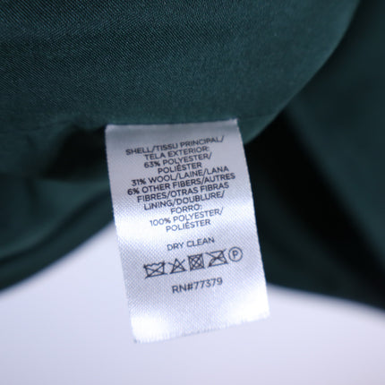 ANN TAYLOR Buttoned Trench Cape NWT Dark Green Wool Blend Women's MP