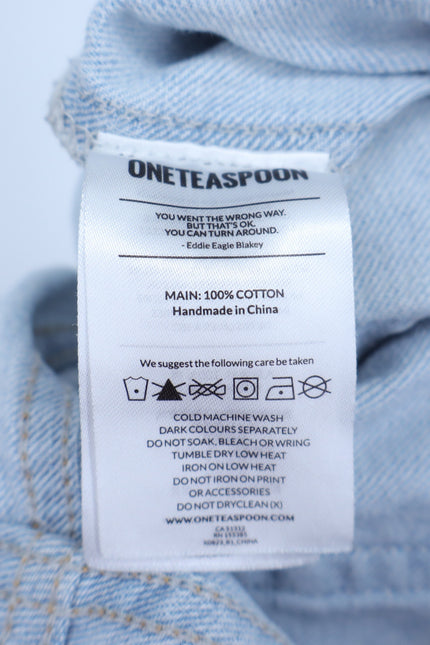 ONE TEASPOON Shabbies Drawstring Jean Blue Hustler Distressed Boyfriend Womens M
