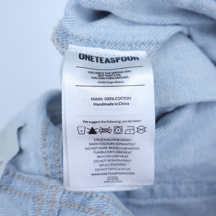 ONE TEASPOON Shabbies Drawstring Jean Blue Hustler Distressed Boyfriend Womens M