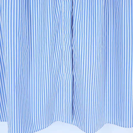 TUCKERNUCK Royal Shirt Mini Dress Blue Stripe Elbow Sleeve Women's M