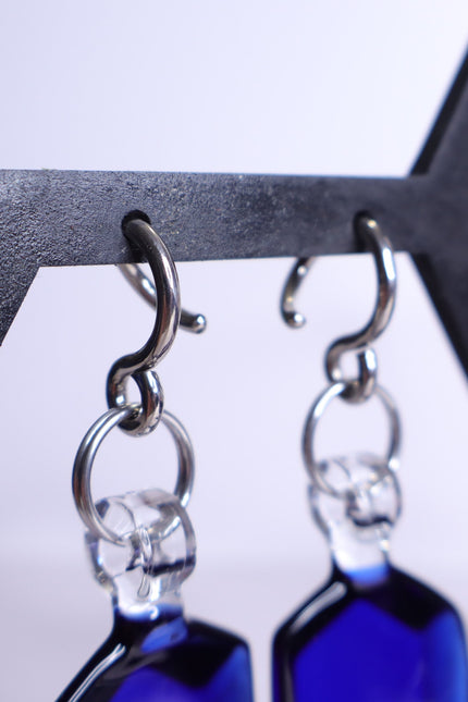 GLASSWEAR STUDIOS Handmade Cobalt Blue Rupee Weights 10g/2.5mm Hangers