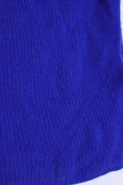 BY ANTHROPOLOGIE Oversized Ribbed Cashmere Sweater Vest Dark Blue Women's XS