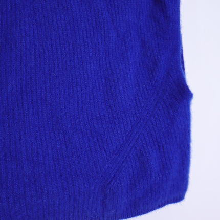 BY ANTHROPOLOGIE Oversized Ribbed Cashmere Sweater Vest Dark Blue Women's XS