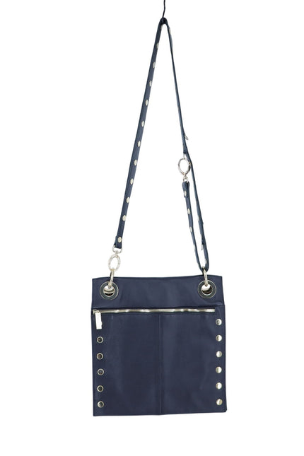 HAMMITT Large Montana Reversible Crossbody Bag Black Leather and Gold Envelope