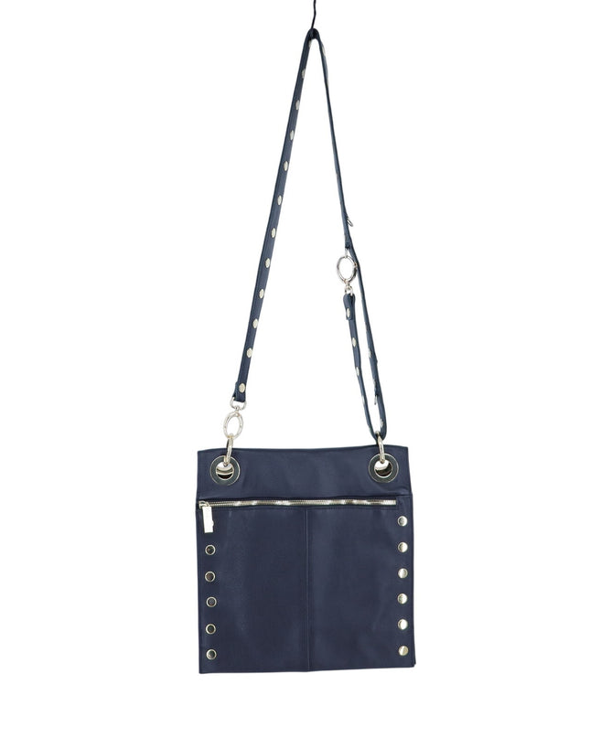 HAMMITT Large Montana Reversible Crossbody Bag Black Leather and Gold Envelope