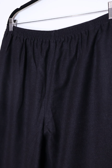 ESKANDAR Wool Wide Leg Trouser Black Lightweight Year Round Wool Womens 3/ US 16