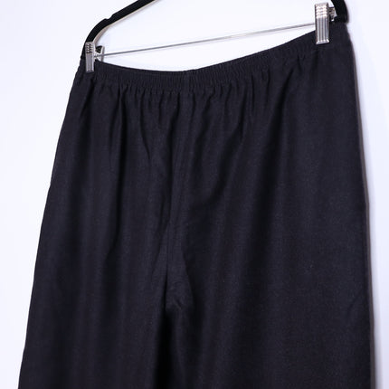 ESKANDAR Wool Wide Leg Trouser Black Lightweight Year Round Wool Womens 3/ US 16