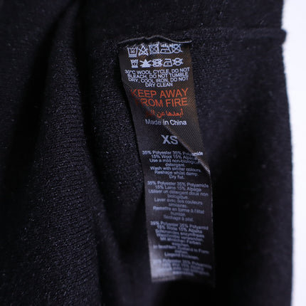 KAREN MILLEN Belted Knit Midi Dress NWT Black Wool Blend Short Sleeve Women's XS