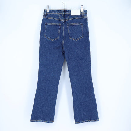 Closed Hi Sun Ankle Flared Jeans Dark Blue Cropped Zip Fly Women's 25