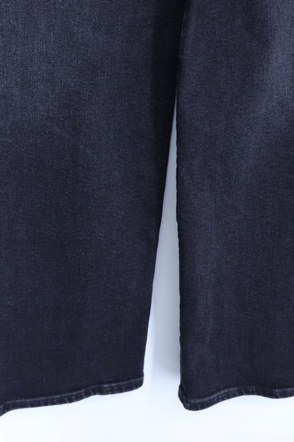 AGOLDE Harper Wide Leg Jeans Radius Black Mid Rise Zip Fly Women's 24