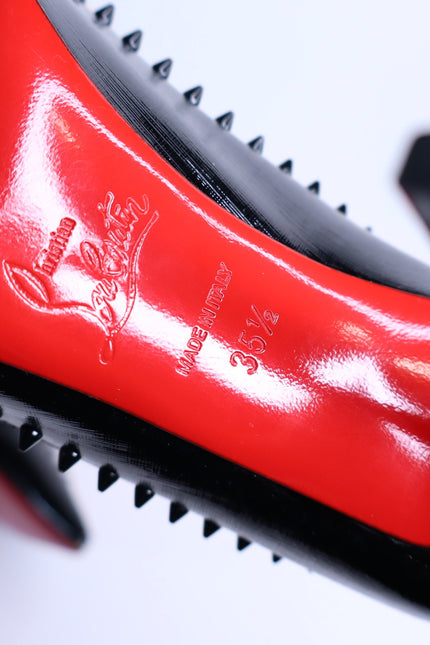 CHRISTIAN LOUBOUTIN Anjalina Givree Brushed Leather Pumps Black Women's 35.5