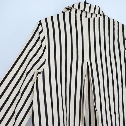 ENGLISH FACTORY Stripe Collared Mini Dress Beige Black NWT Pullover Women's S