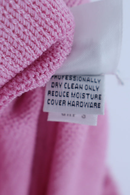 ST. JOHN SPORT Wide Leg Sweater Pant Santana Knit Pink Track Suit Women's M