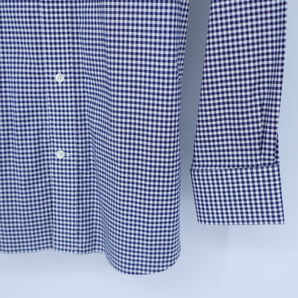 Banana Republic Slim Fit Button Up Shirt Blue White Gingham Long Sleeve Men's M