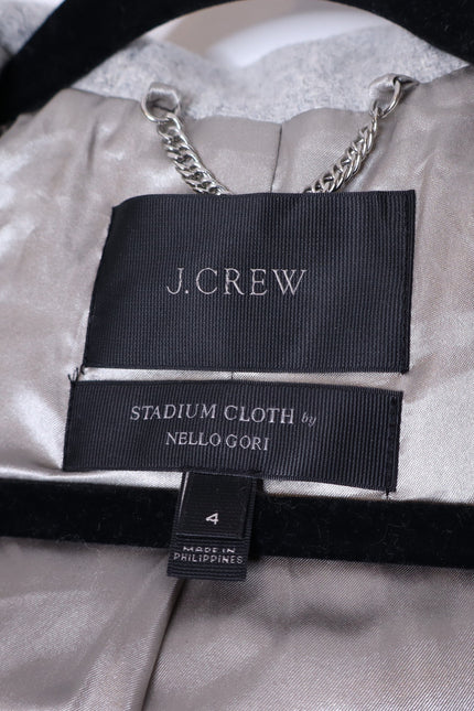 J. CREW Chateau Parka Italian Wool Stadium Cloth Heather Dusk Gray Women's 4