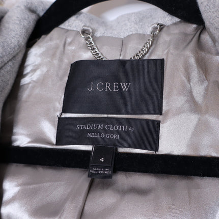 J. CREW Chateau Parka Italian Wool Stadium Cloth Heather Dusk Gray Women's 4